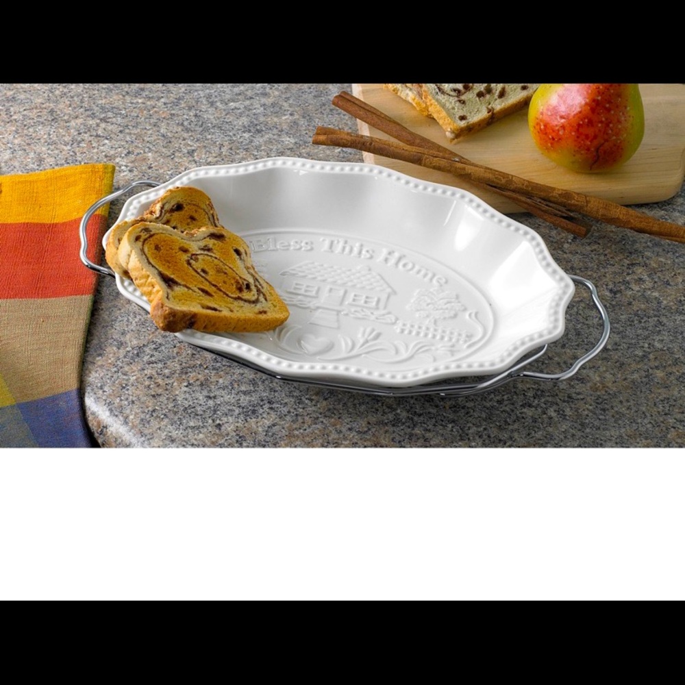Essential Home “Bless This Home” Tray with Rack